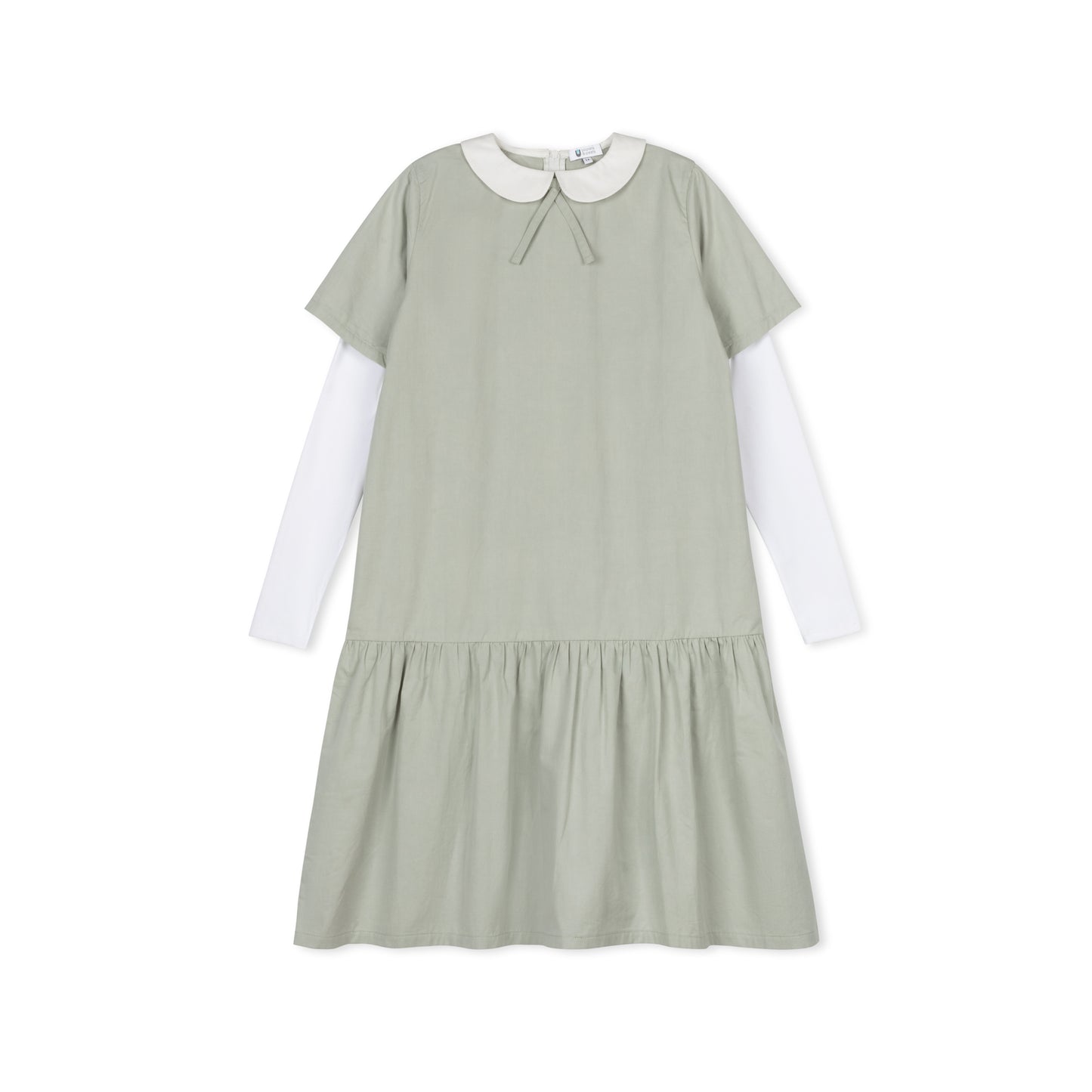Drop Waisted Dress - Sage Green
