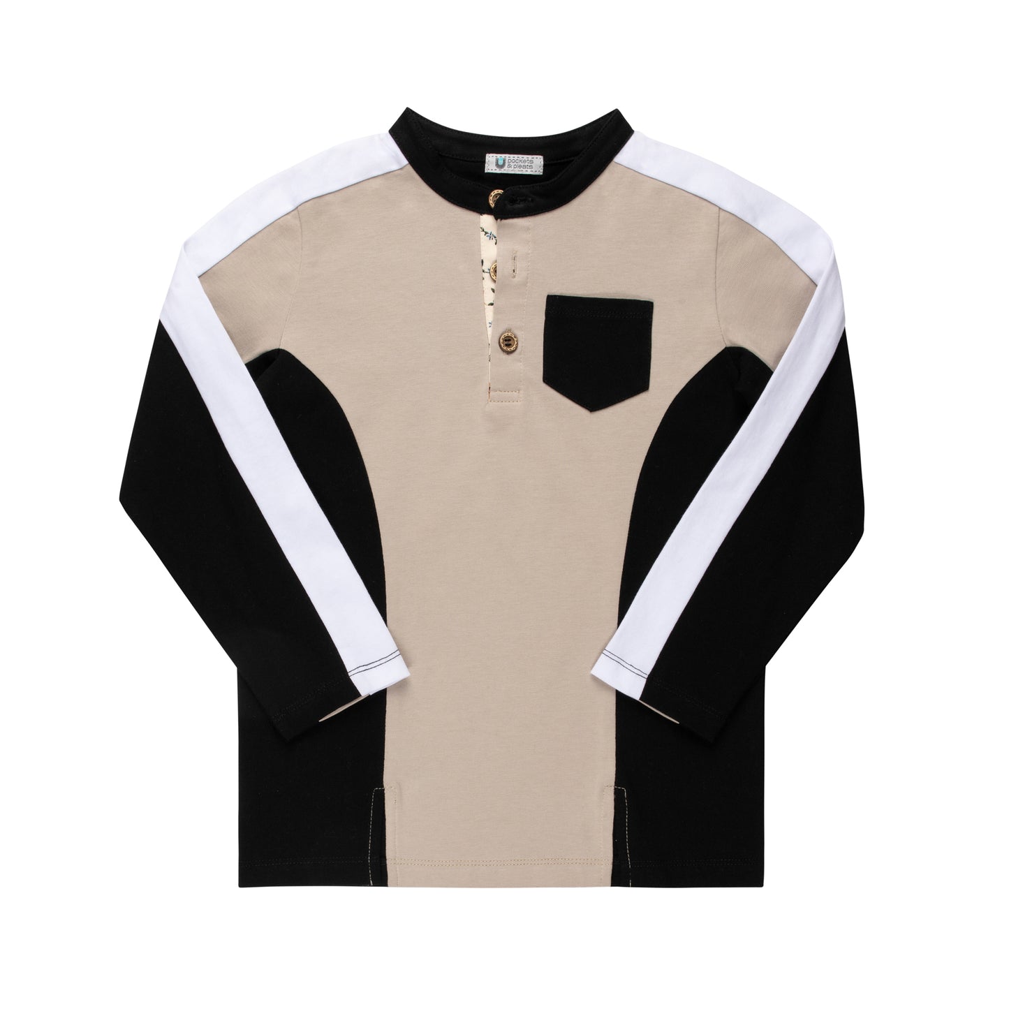 Mandarin Collar T-shirt - L/S
