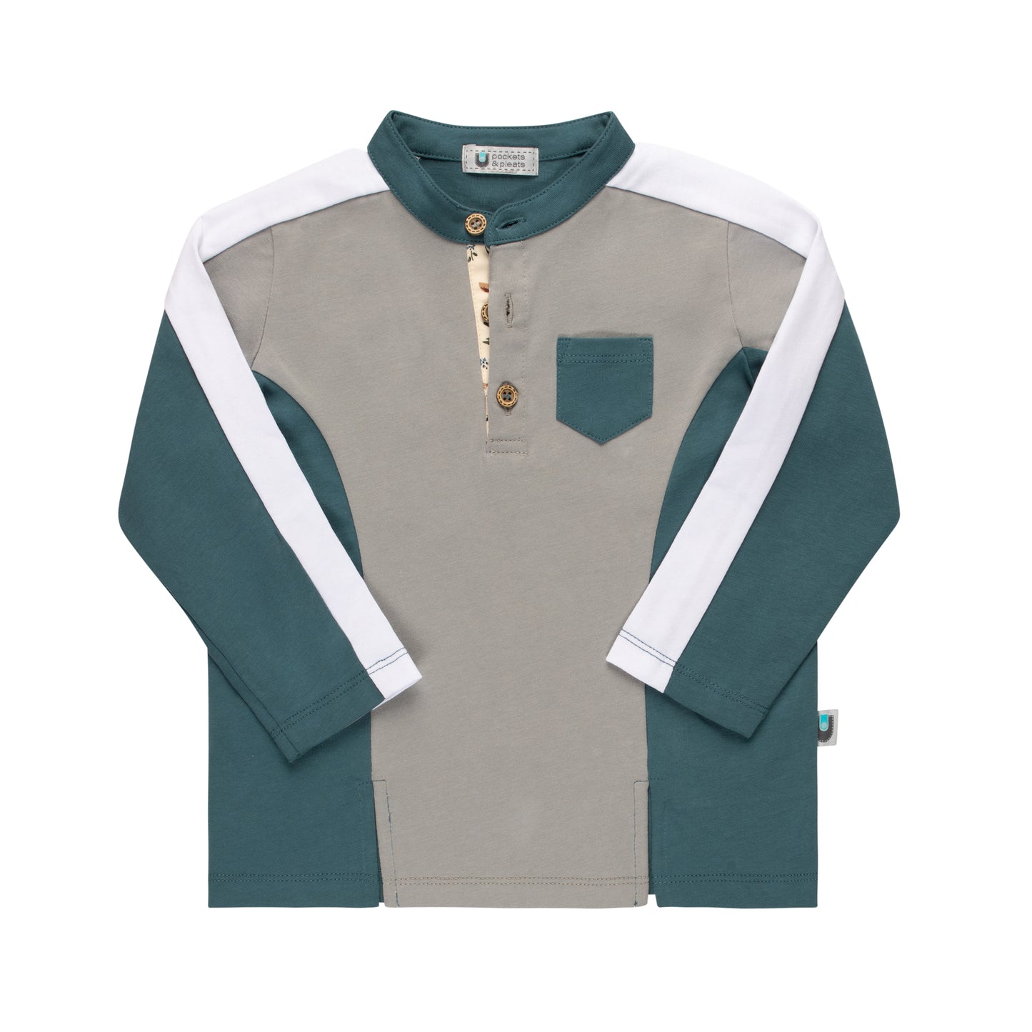 Mandarin Collar T-shirt - L/S