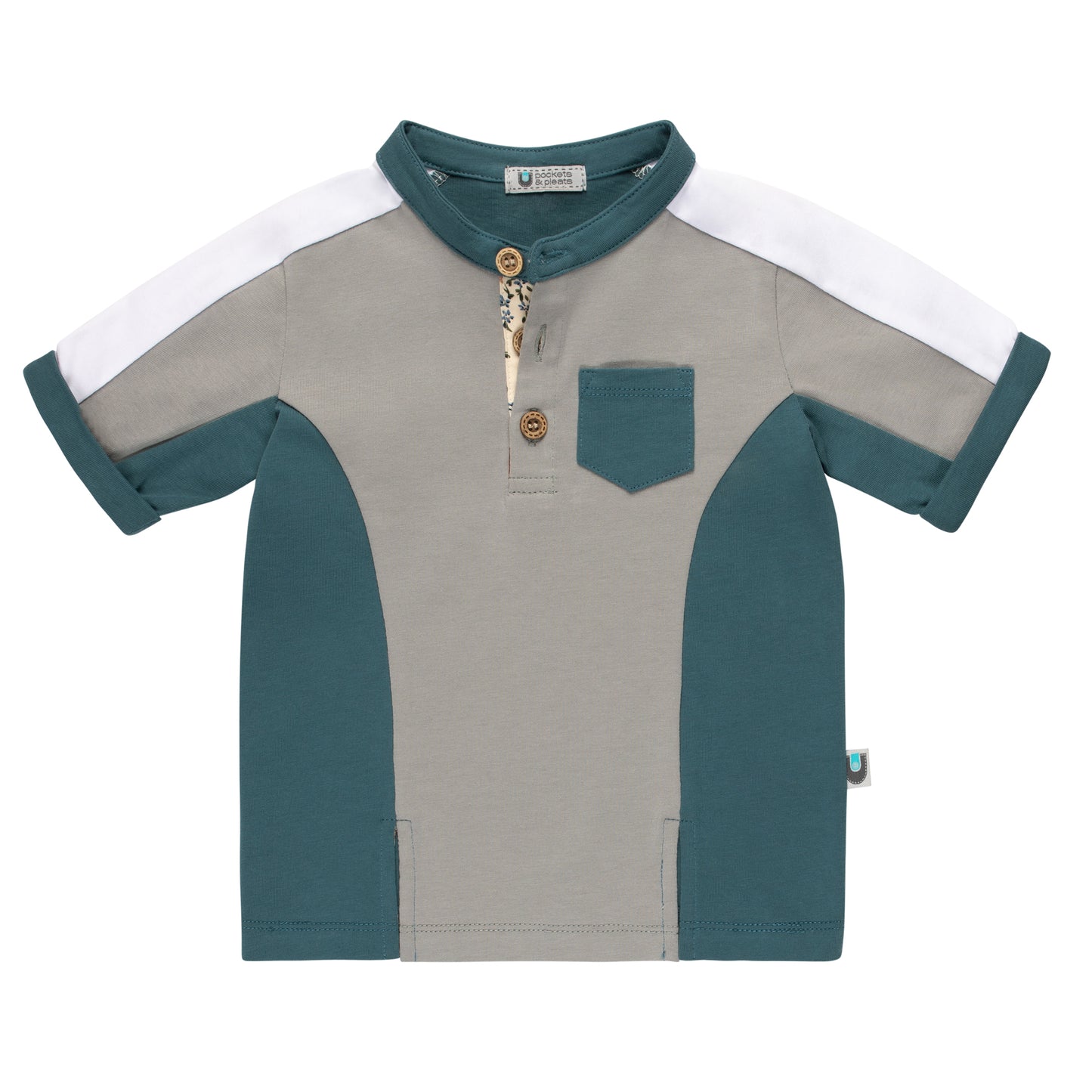 Mandarin Collar T-shirt - S/S