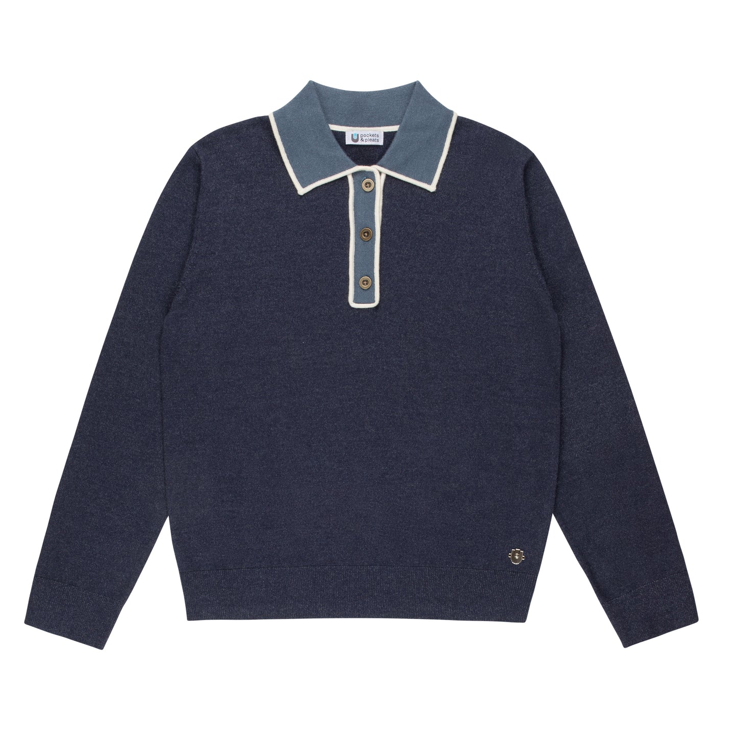 Contrast Collar Knit Top