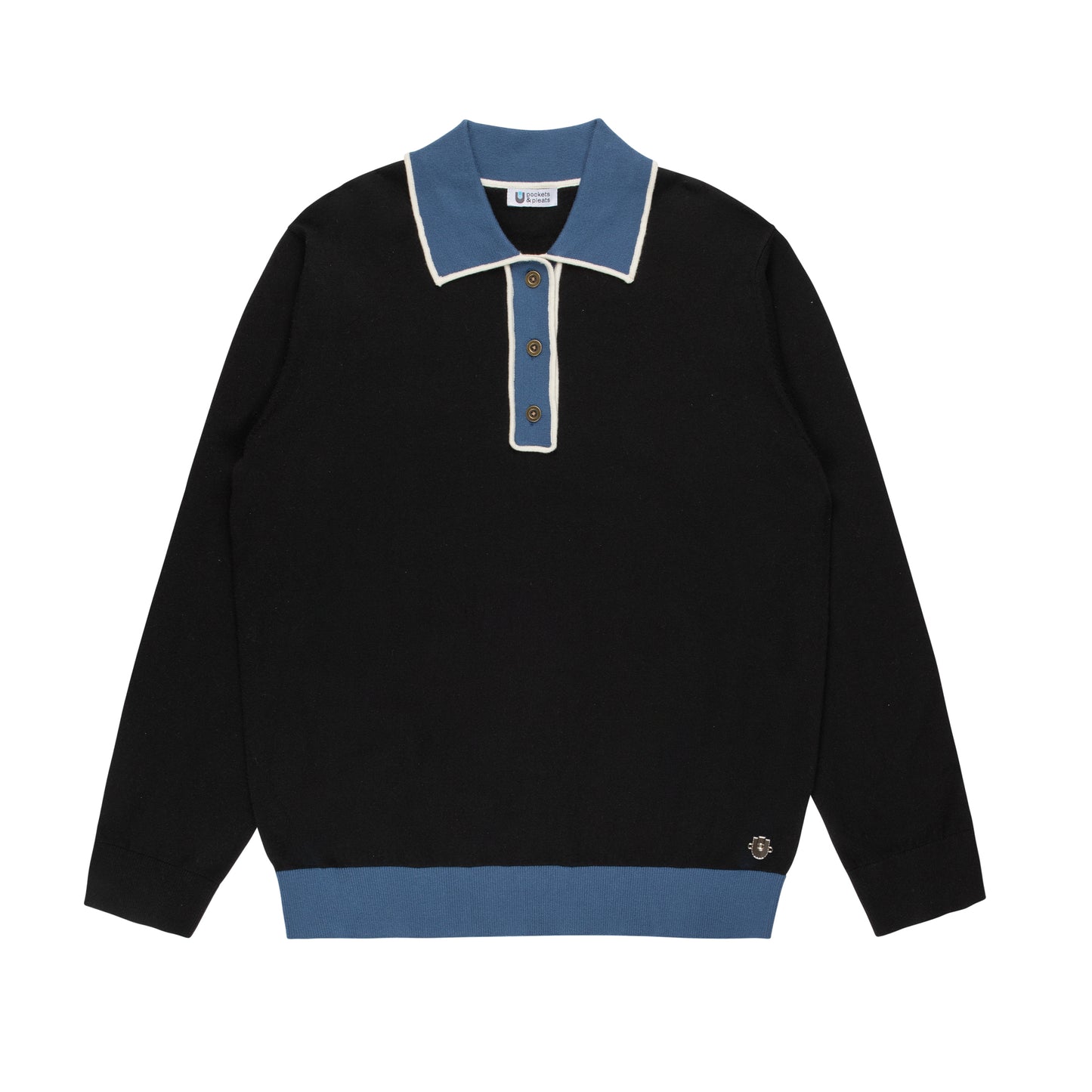 Contrast Collar knit Top
