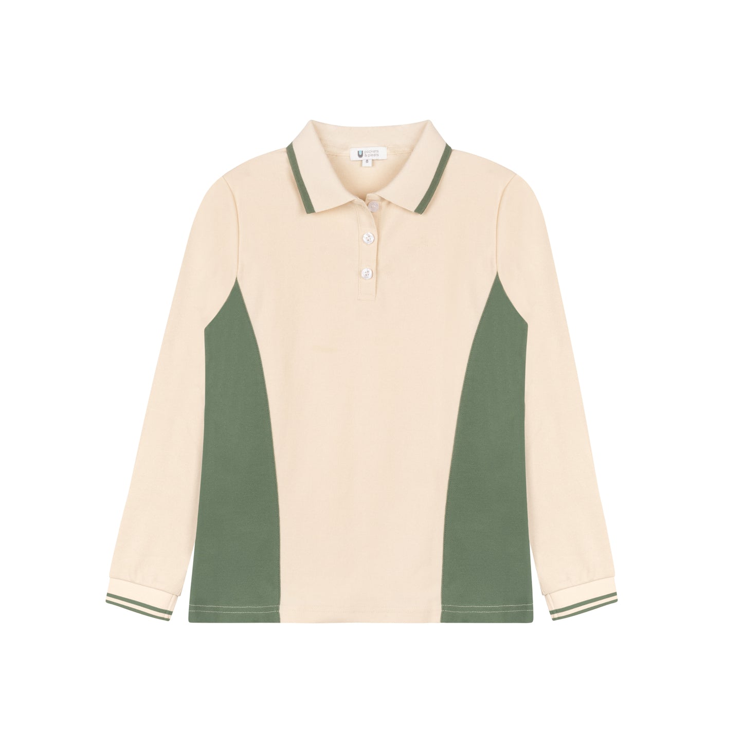 V Colorblock Polo - L/S*