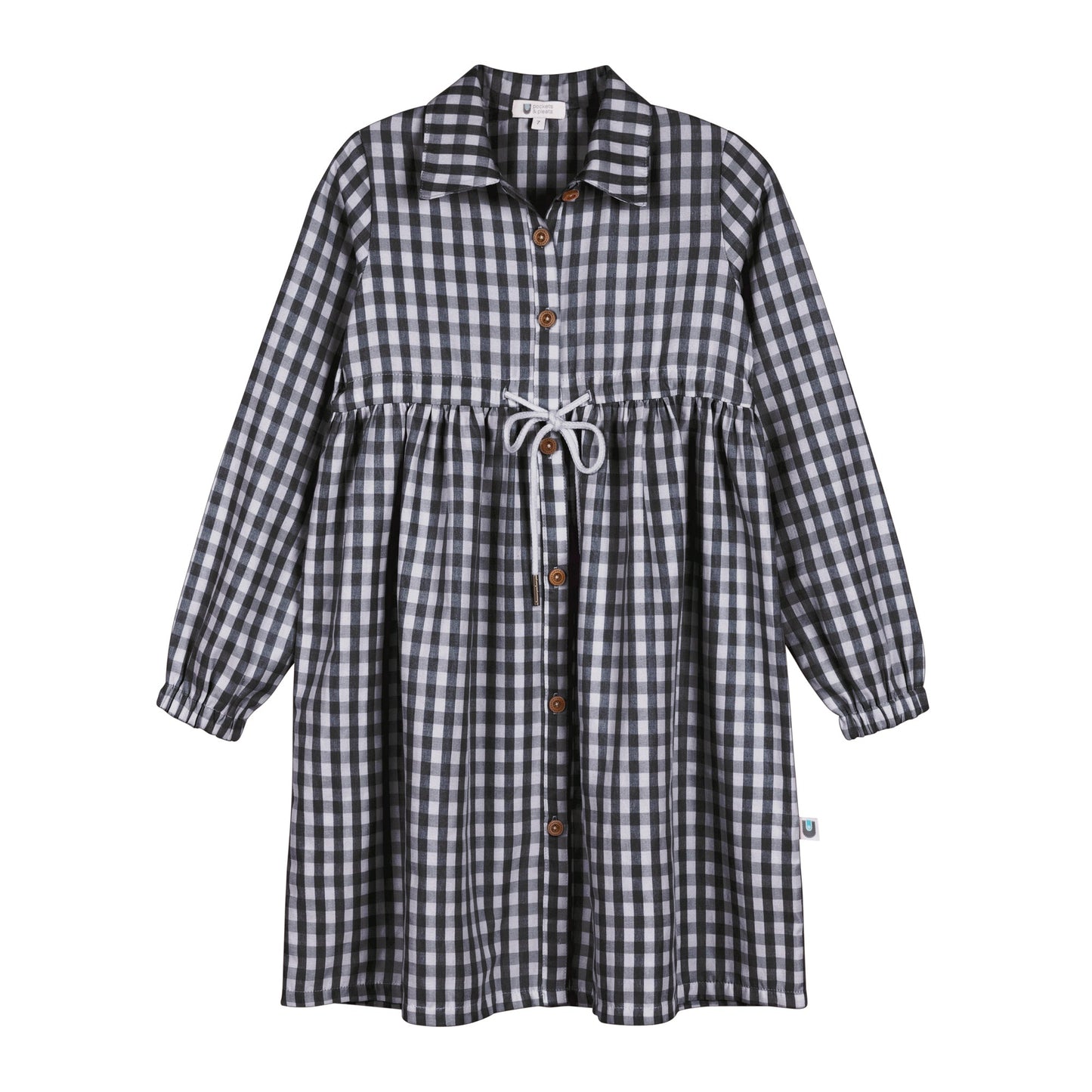 Gingham Dress - Black