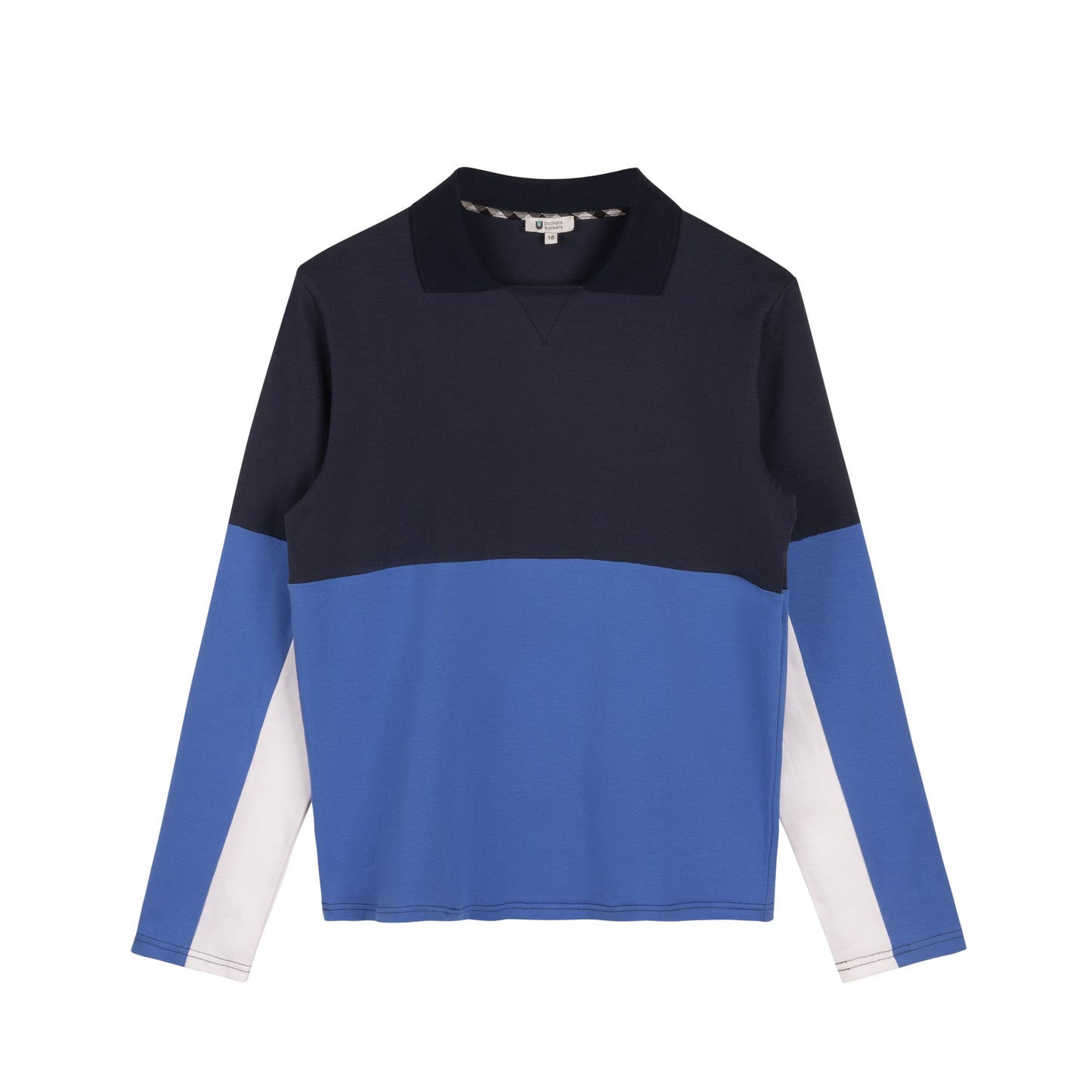 Colorblock Sleeve Polo L/S
