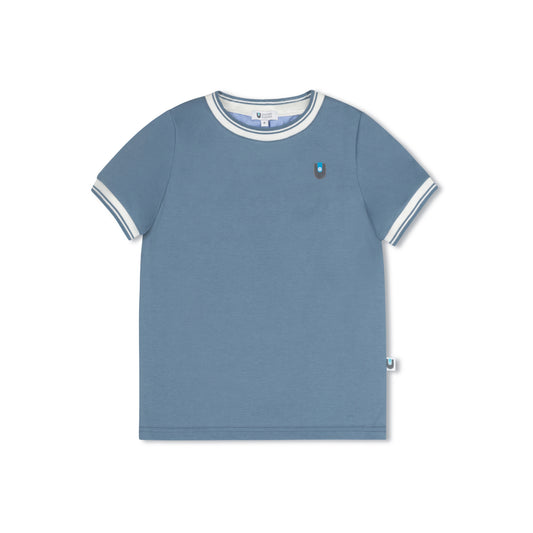Micro Gingham Crew S/S - Light Blue