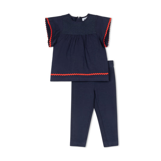 2 Pc Girls Smocked Shabbos Robe