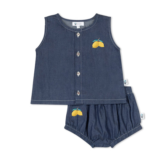 Lemon 2 Piece Chambray With Lemons - Baby Boy