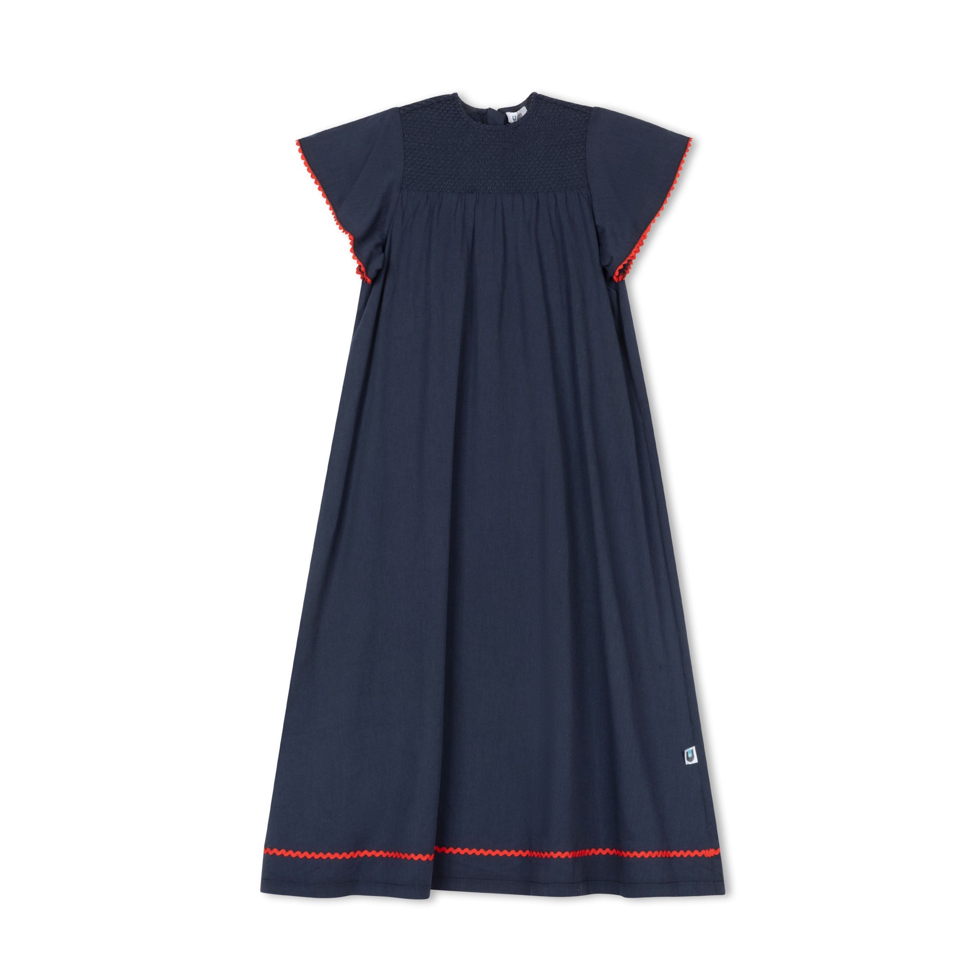 Girls Long Smocked Shabbos Robe – Pockets & Pleats