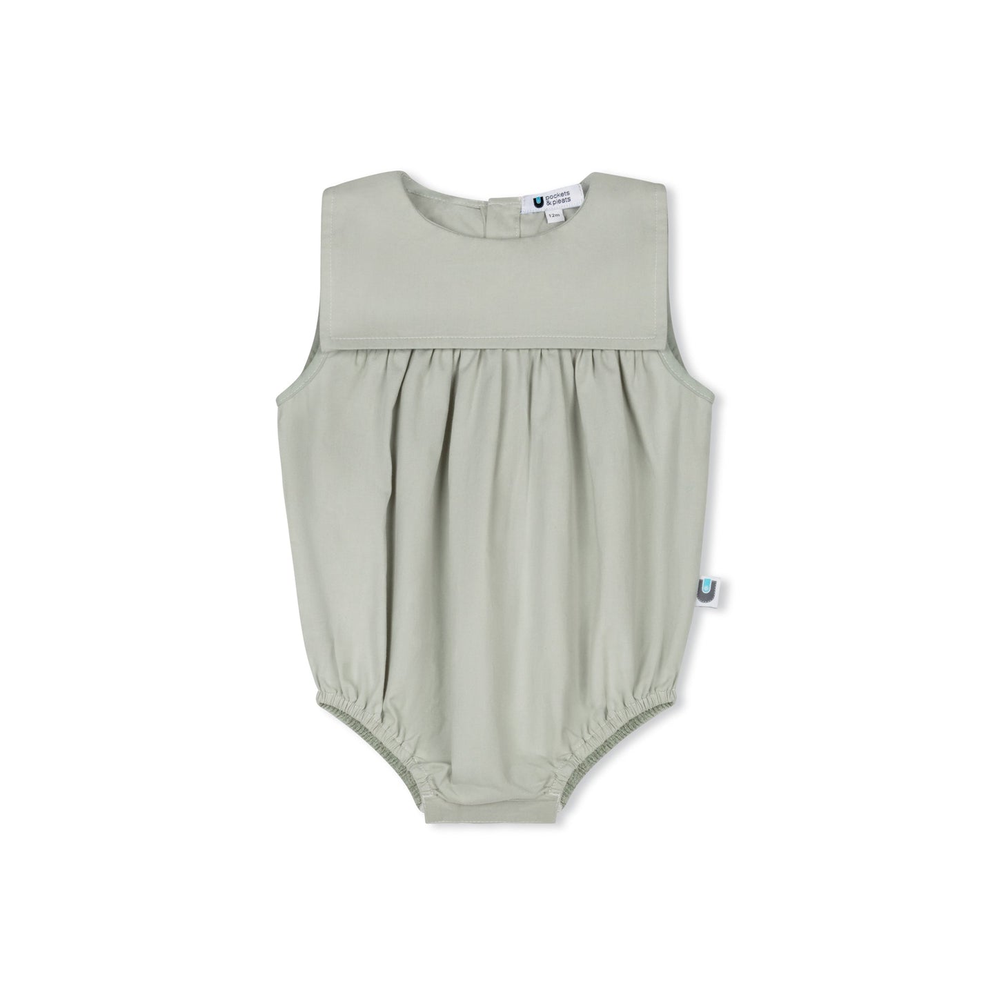 Drop Waisted Romper - Sage Green