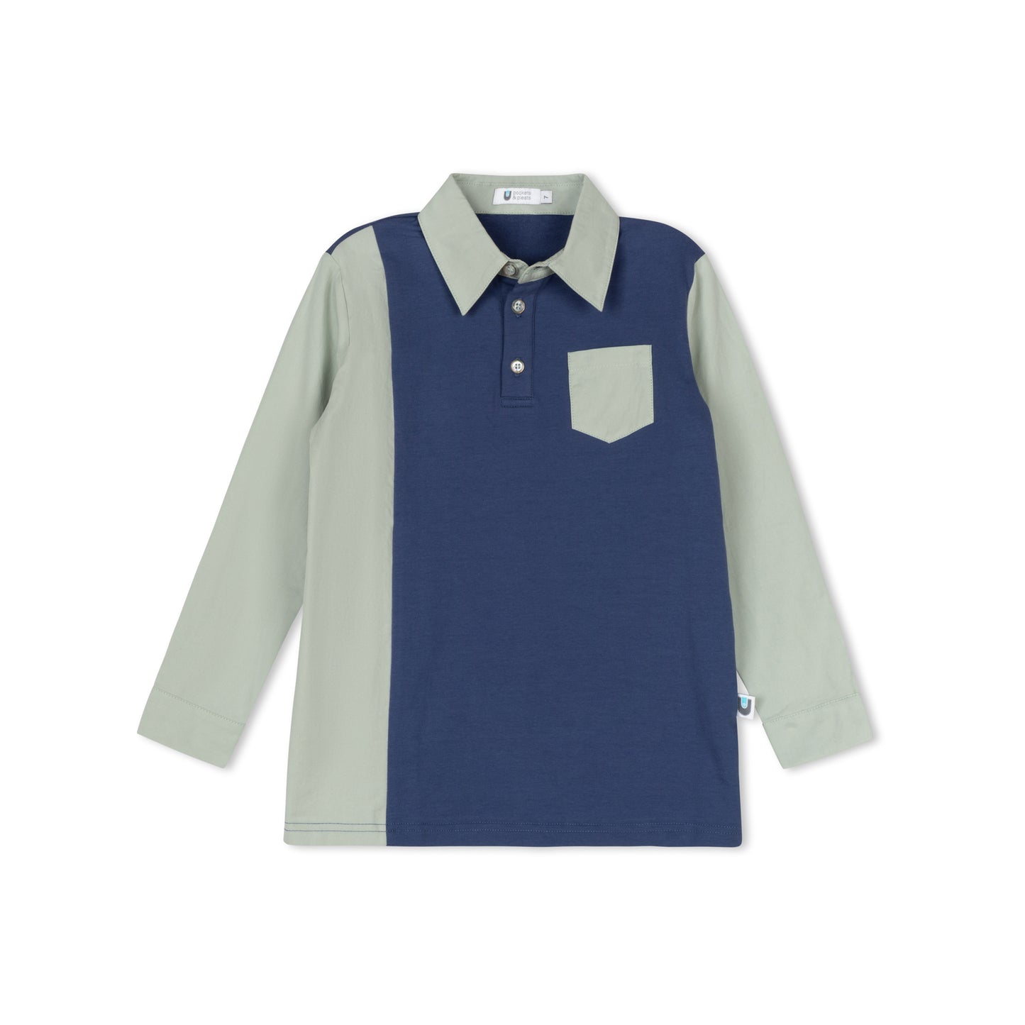 Drop Waisted Polo L/S - Sage Green