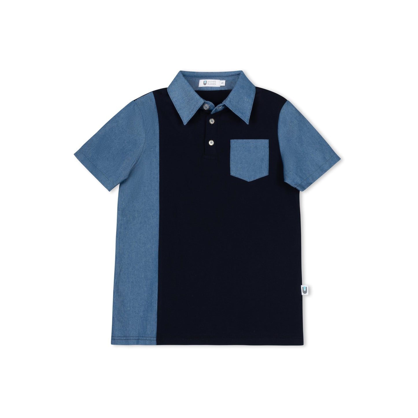 Drop Waisted Polo S/S - Chambray