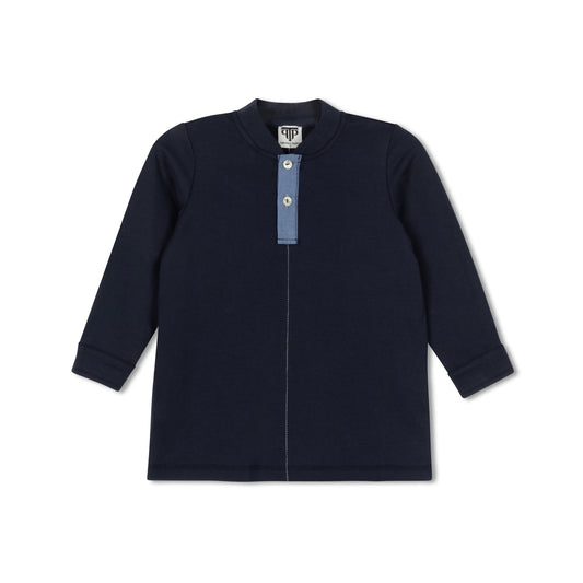 Floral Patchwork Roll Tab Crew