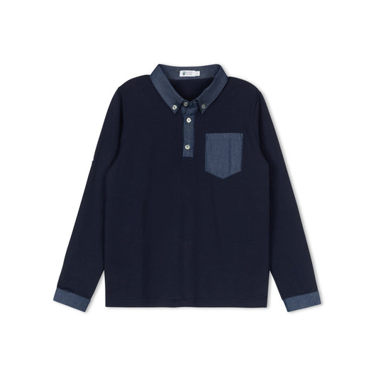 Lemon Polo with Roll Tab Sleeves