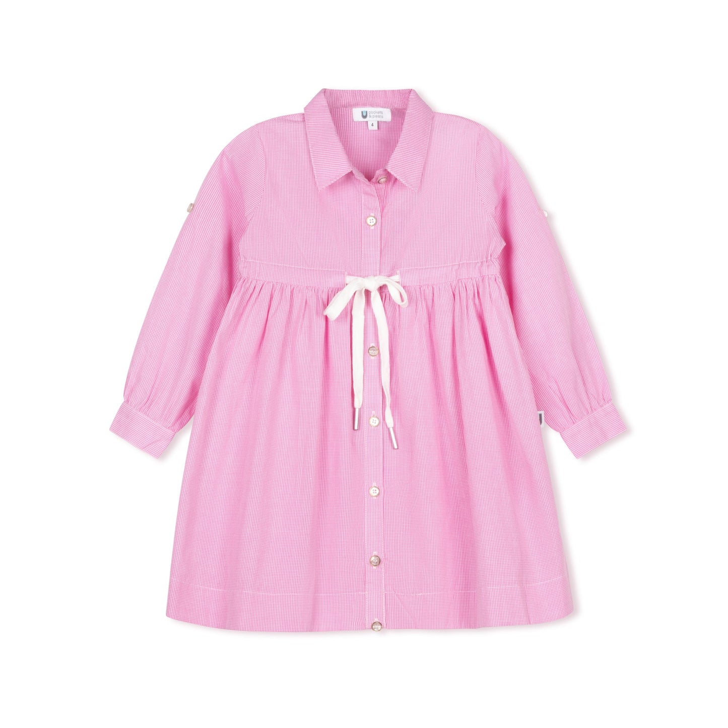 Micro Gingham Dress - Pink