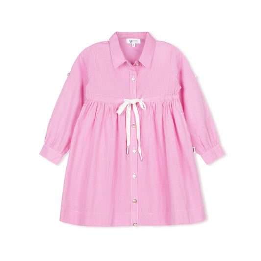 Micro Gingham Dress - Pink