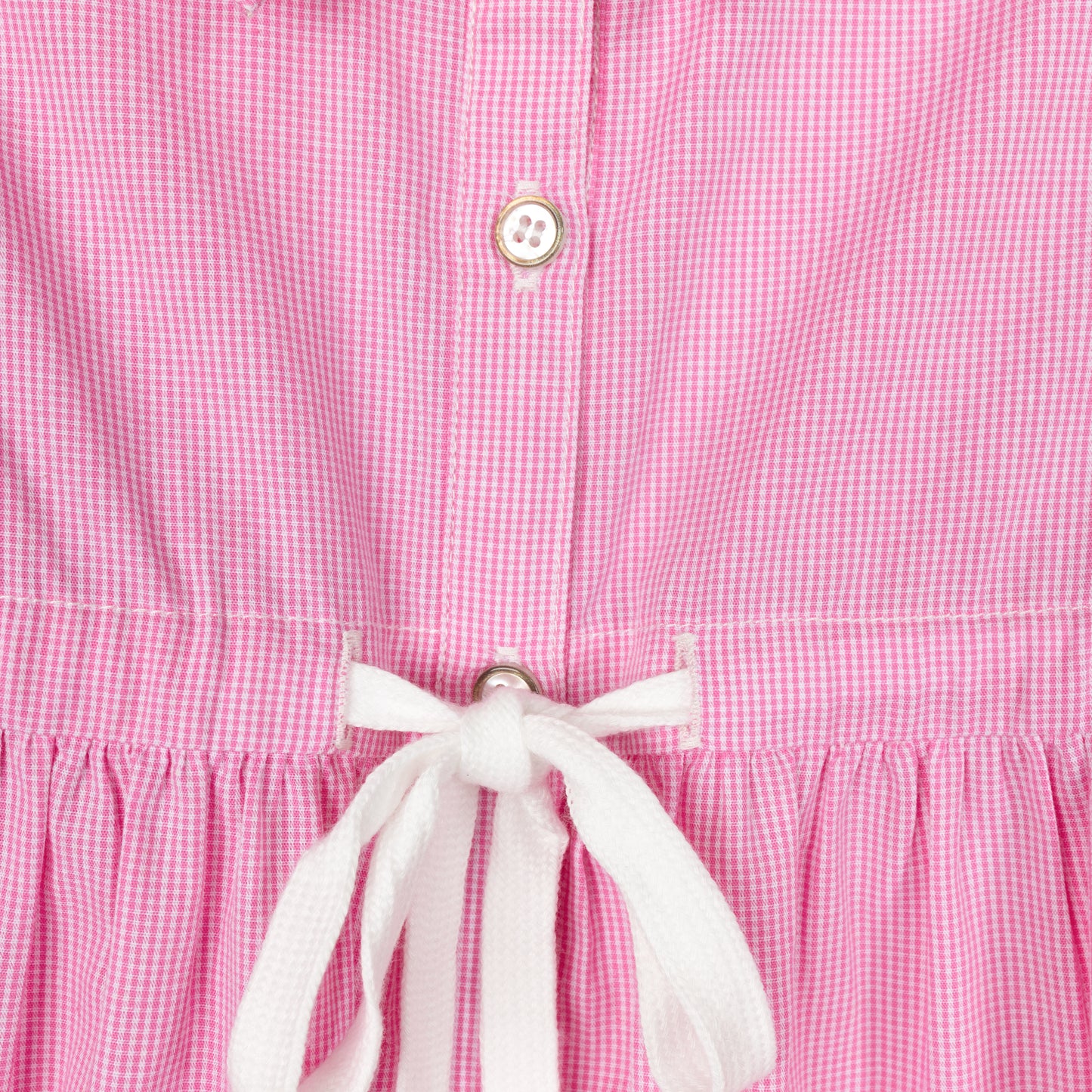 Micro Gingham Dress - Pink
