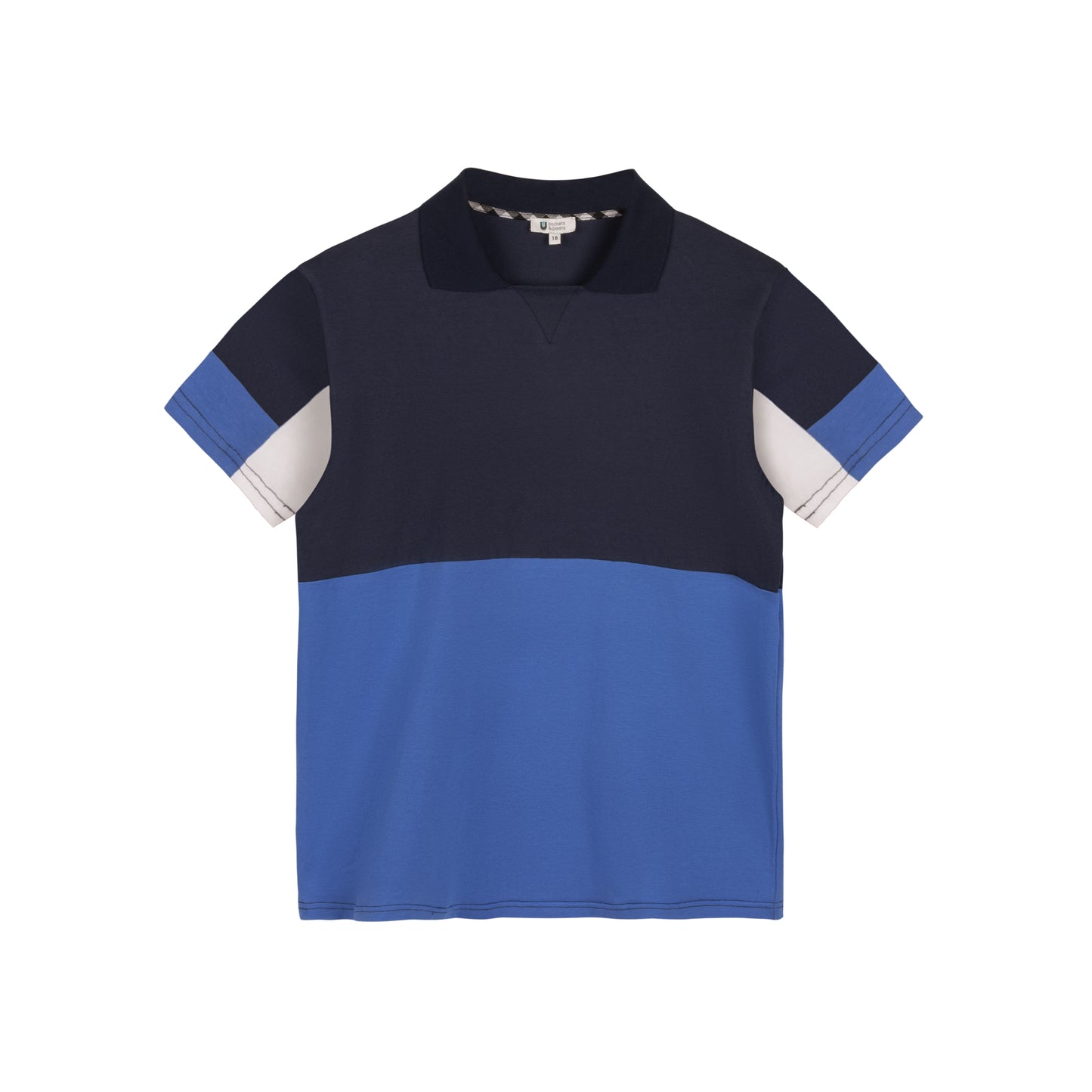 Colorblock Sleeve Polo S/S - Blue