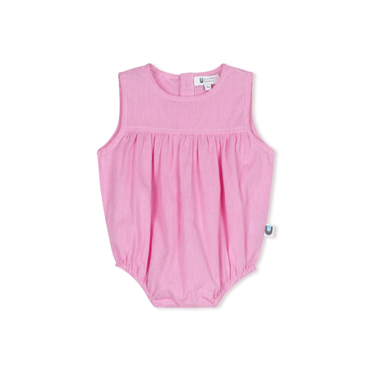 Micro Gingham Romper - Pink